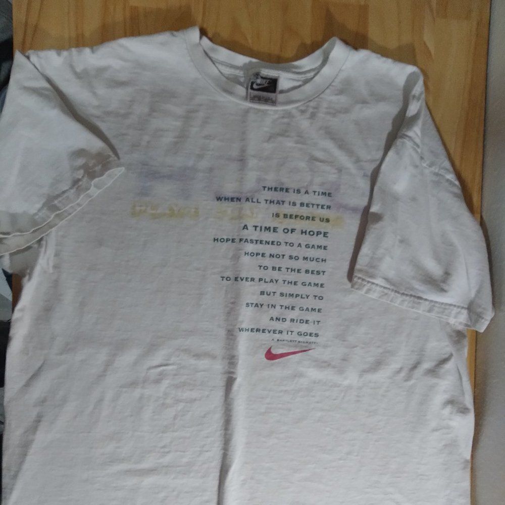 Vintage Nike A. Bartlett Giamatti Quote T-Shirt
